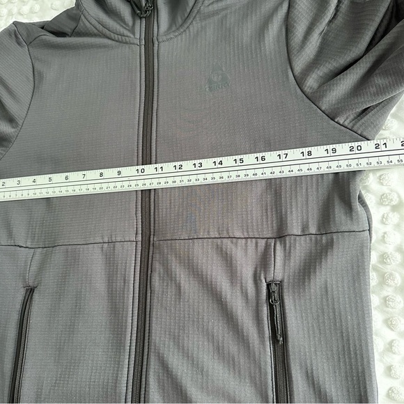 Gerry Men's M Full Zip Hoodie Jacket Grey Lightweight Waffle Knit Lining Soft‎ - Picture 12 of 13